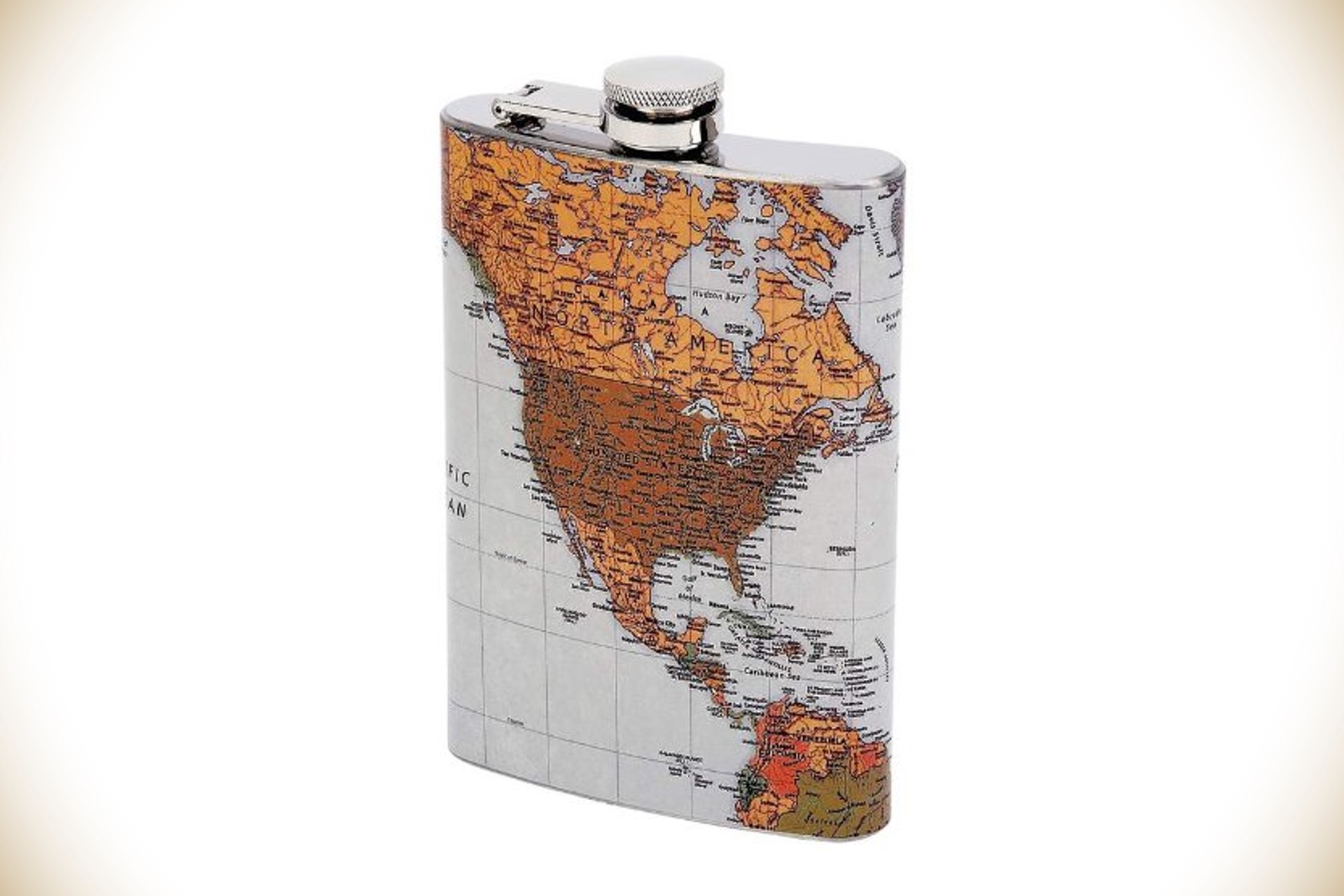 Maxam World Map Flask